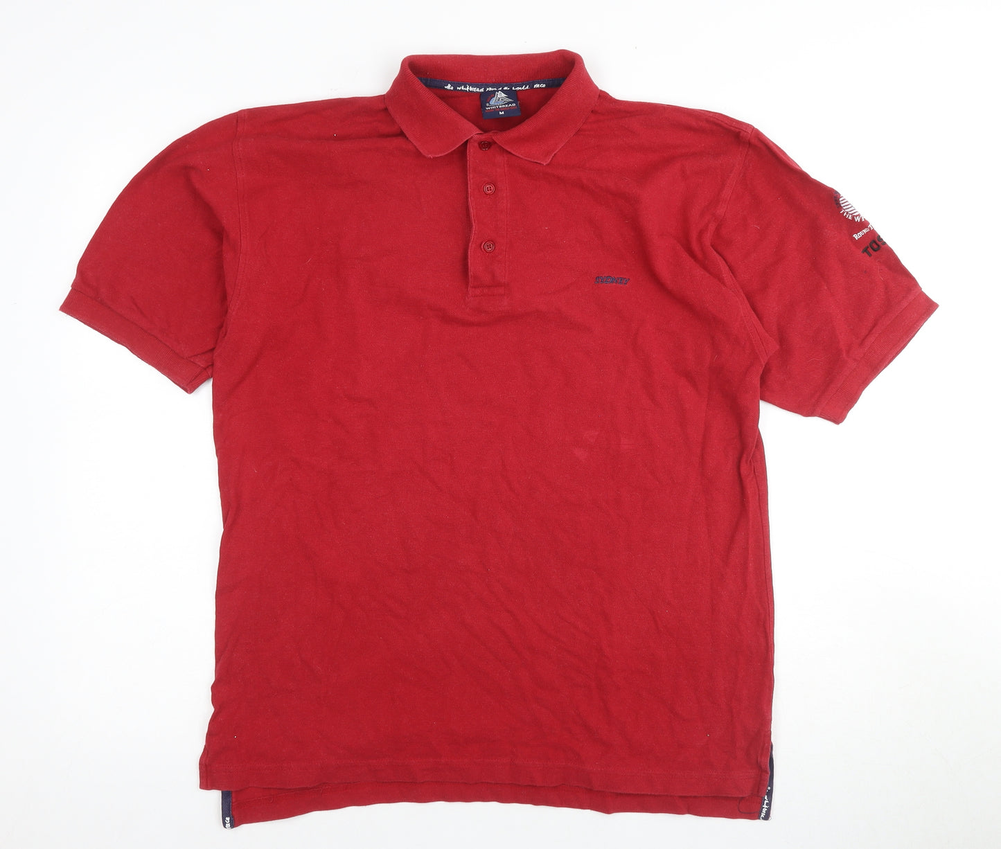 The Whitbread Men's Red Polo Shirt, Size M, Cotton