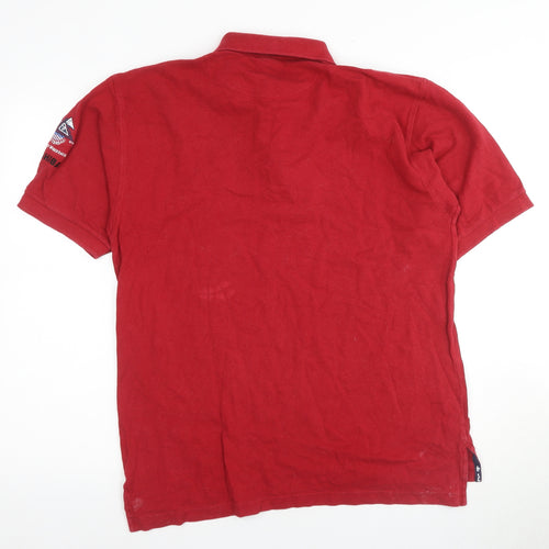 The Whitbread Men's Red Polo Shirt, Size M, Cotton