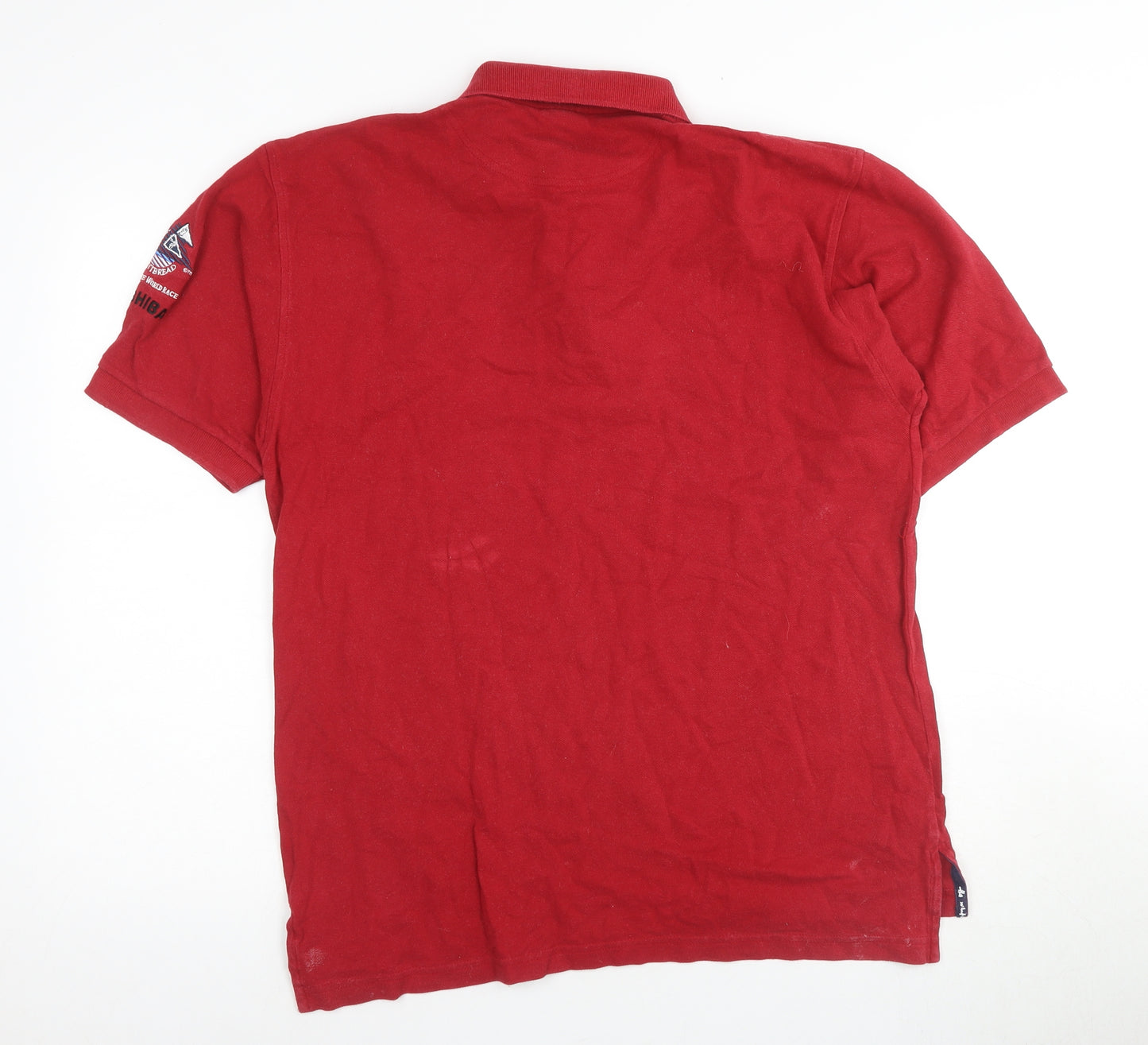 The Whitbread Men's Red Polo Shirt, Size M, Cotton