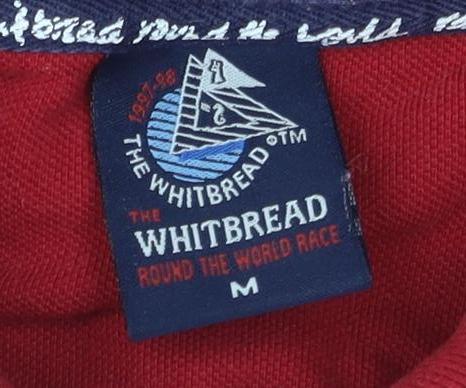 The Whitbread Men's Red Polo Shirt, Size M, Cotton