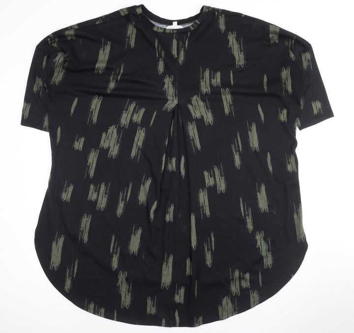 Apricot Women's Black T-Shirt, Size 16, Short Sleeve
