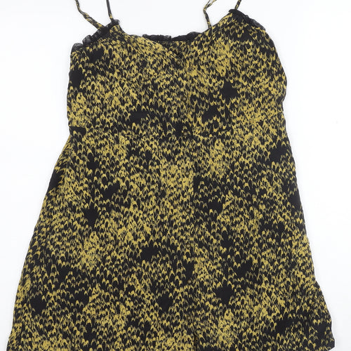 eooe Women's XS Black Yellow Slip Dress