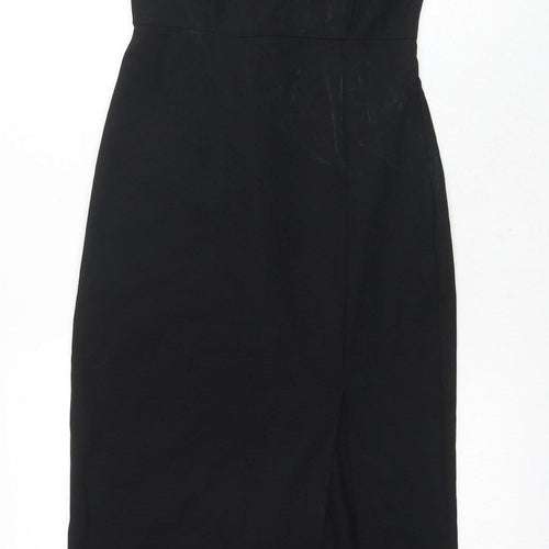 Zara Women's Black Midi Slip Dress Size 8