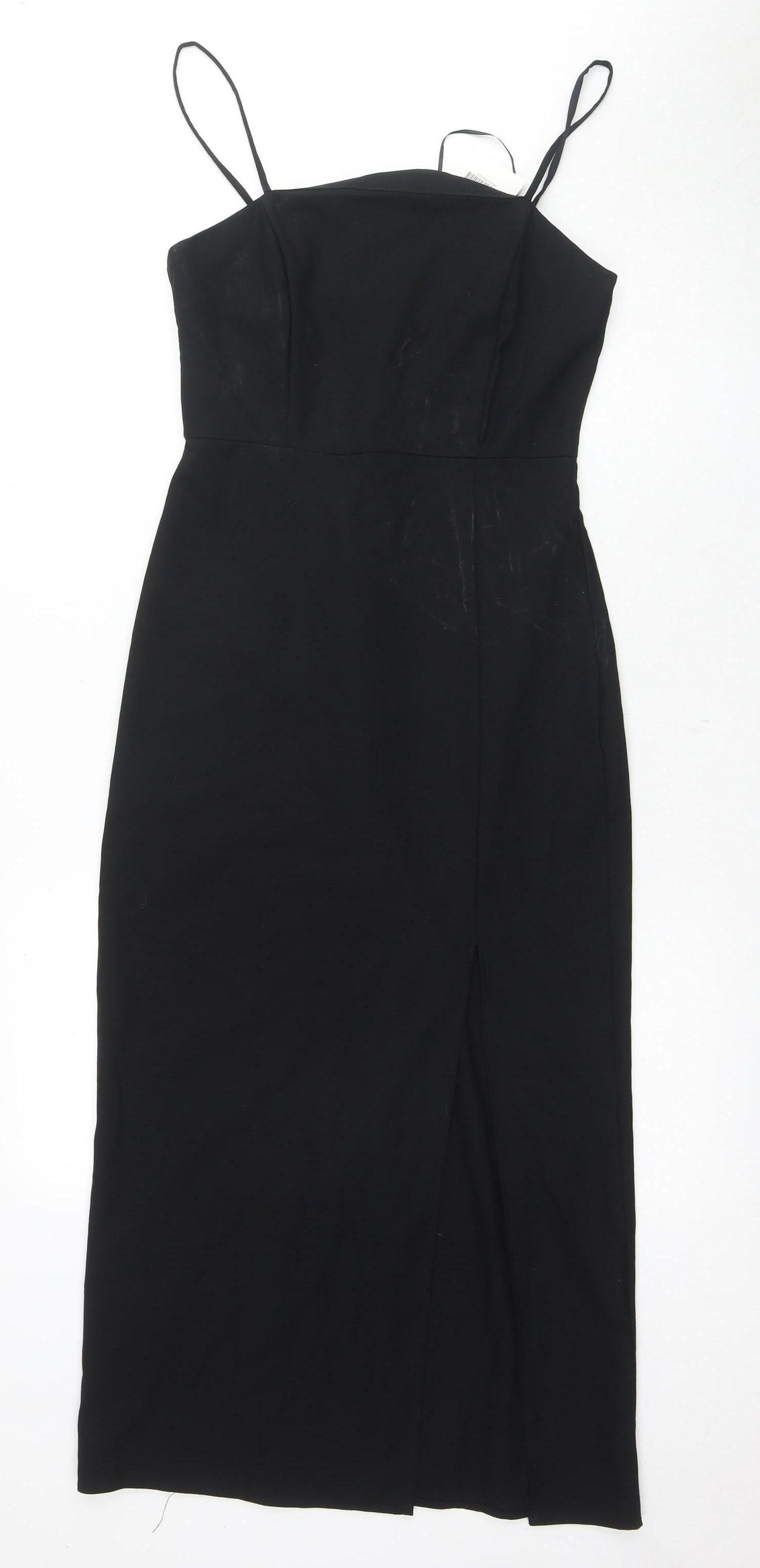Zara Women's Black Midi Slip Dress Size 8
