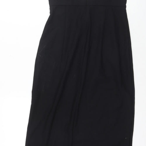 Zara Women's Black Midi Slip Dress Size 8