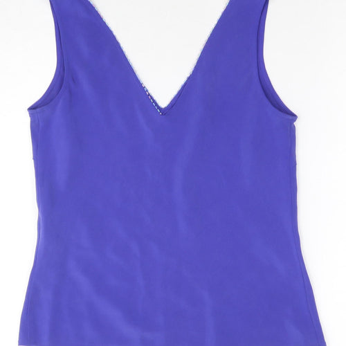 August Silk Women's Purple Sleeveless V-Neck Tank