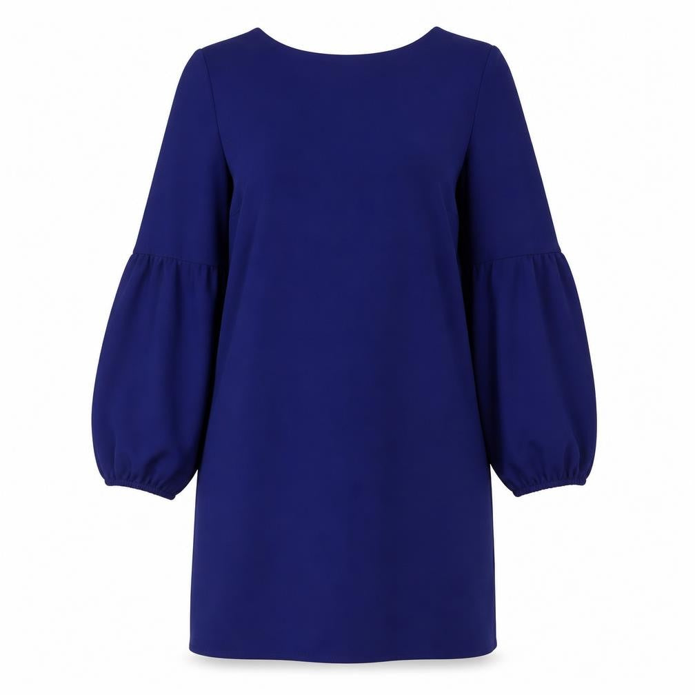 Front view of Phase Eight Women's Blue Shift Dress, size 8