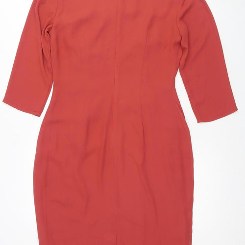 FARHI Women's Red Knee Length Sheath Dress M