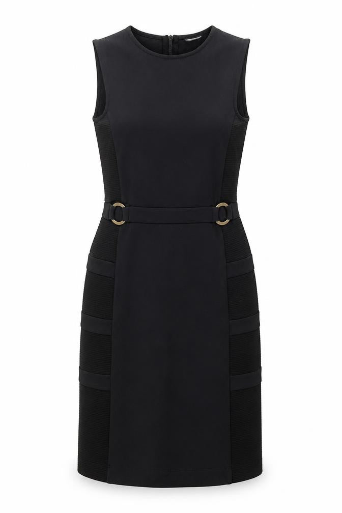 Front view of French Connection Women's Black Sheath Dress S