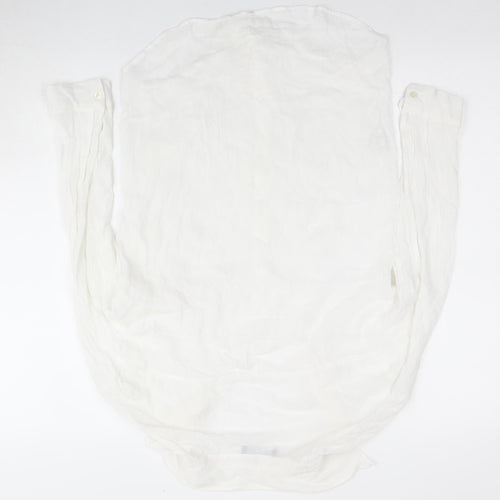 Bershka Women's White Button-Up Shirt, Size S, Casual