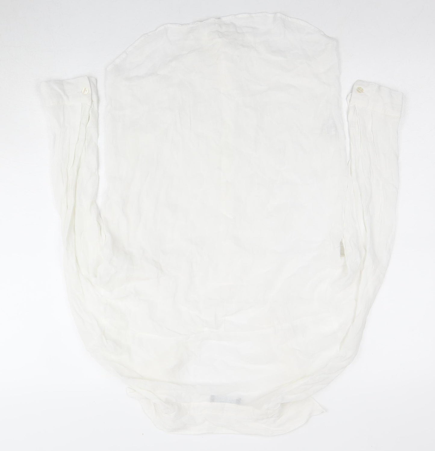 Bershka Women's White Button-Up Shirt, Size S, Casual
