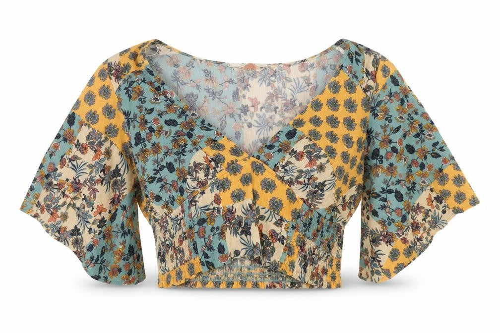 Pull&Bear Women's Floral Wrap Blouse, Size 12
