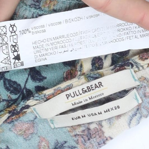 Pull&Bear Women's Floral Wrap Blouse, Size 12