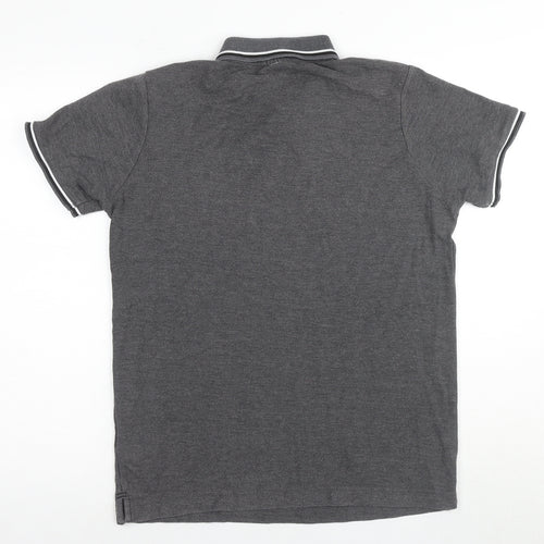 Slazenger Men's Grey Short Sleeve Polo Shirt Size S