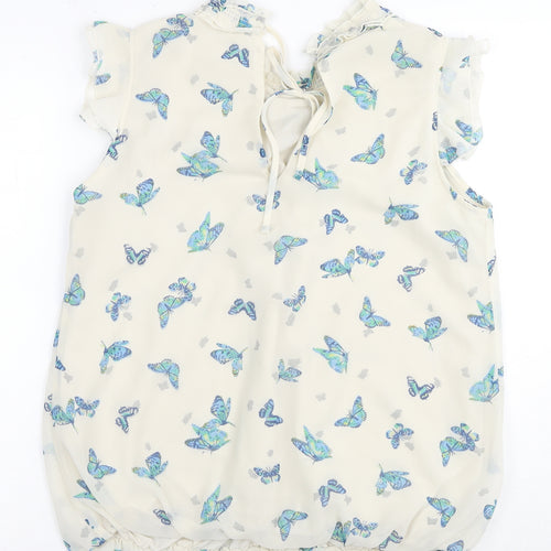 Dorothy Perkins Women's Ivory Butterfly Blouse Size 14