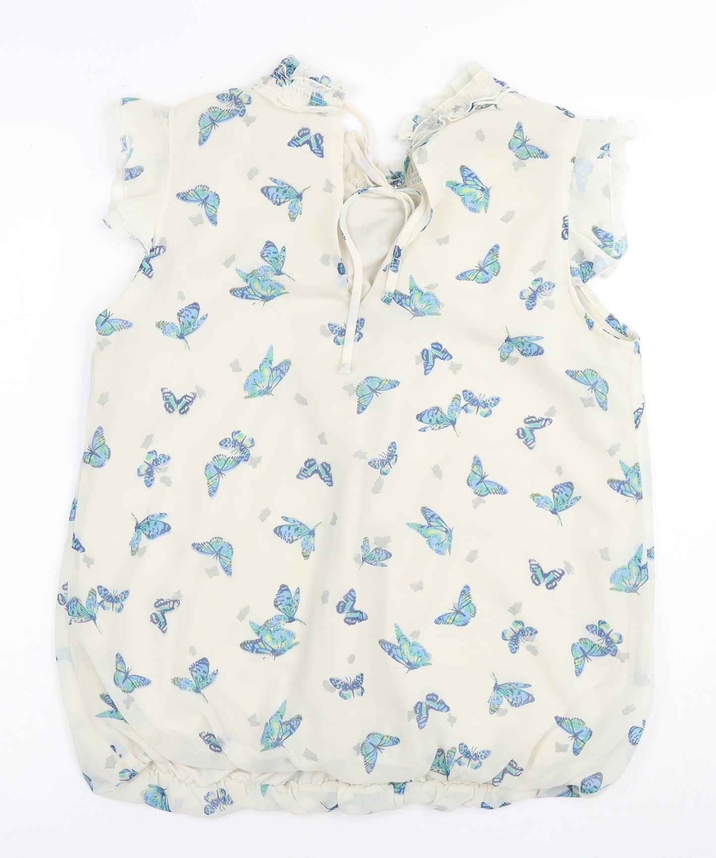 Dorothy Perkins Women's Ivory Butterfly Blouse Size 14