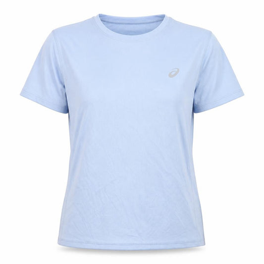 Front view of Asics unisex blue t-shirt, size 12, jersey style