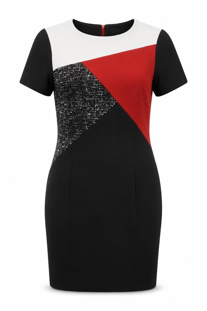 Front view of Collection Women's Multicoloured Sheath Dress