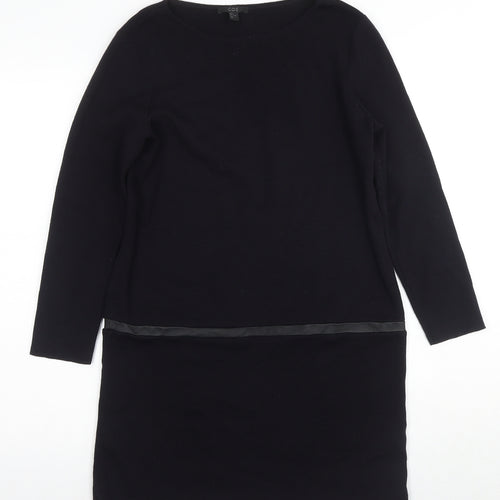 COS Women's Black Knit Shift Dress, Size 8, Knee Length
