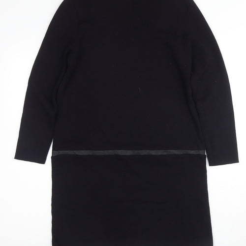 COS Women's Black Knit Shift Dress, Size 8, Knee Length