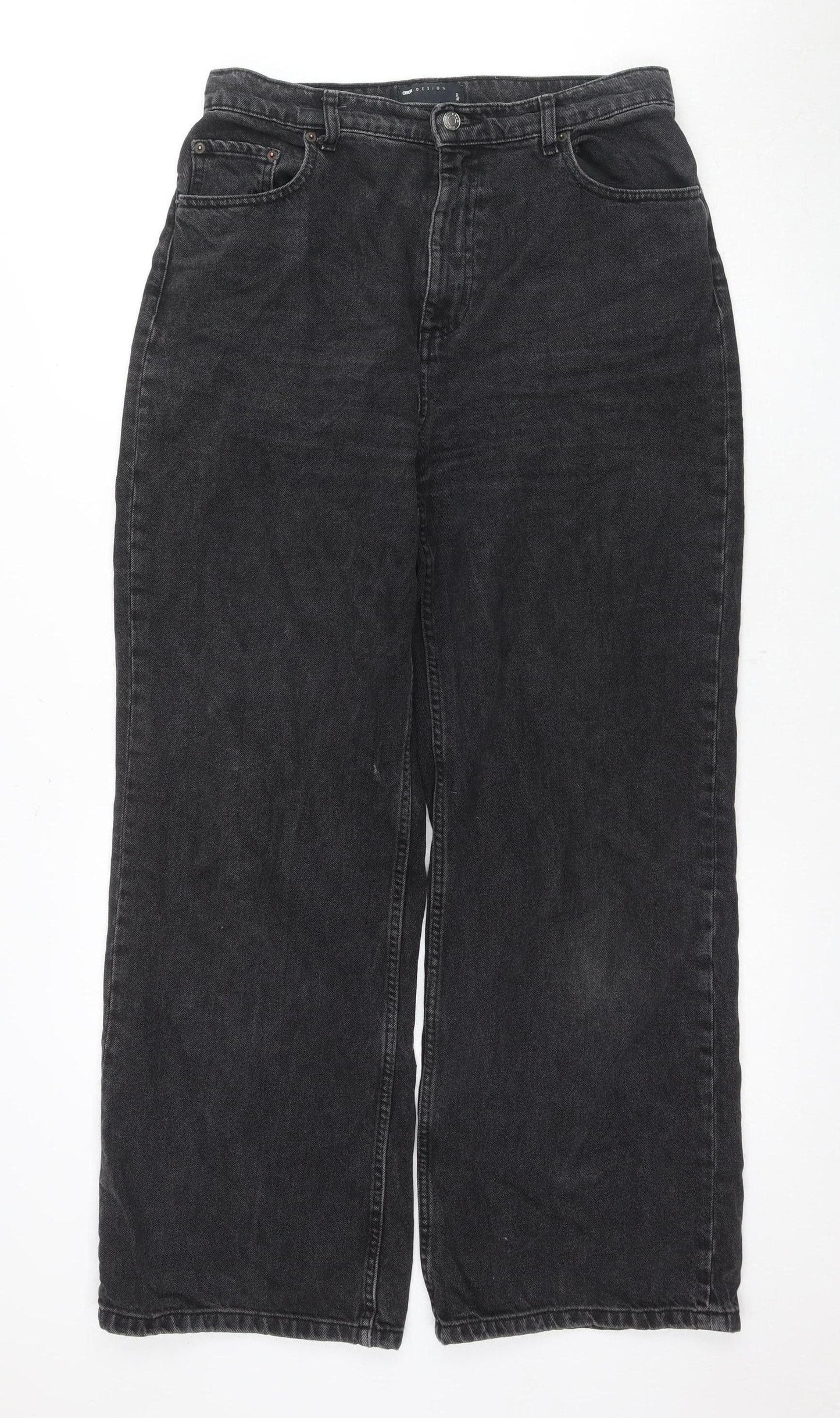 ASOS DESIGN Unisex Black Straight Jeans Size 30
