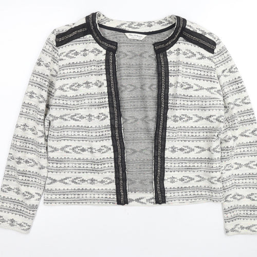Miss Selfridge Women's Grey Geometric Jacket Size 10