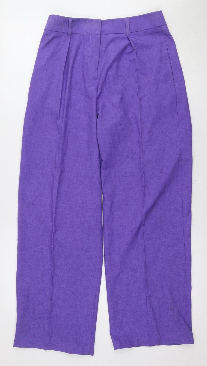 ASOS Women's Purple Wide-Leg Trousers Size 8