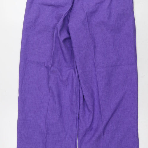 ASOS Women's Purple Wide-Leg Trousers Size 8