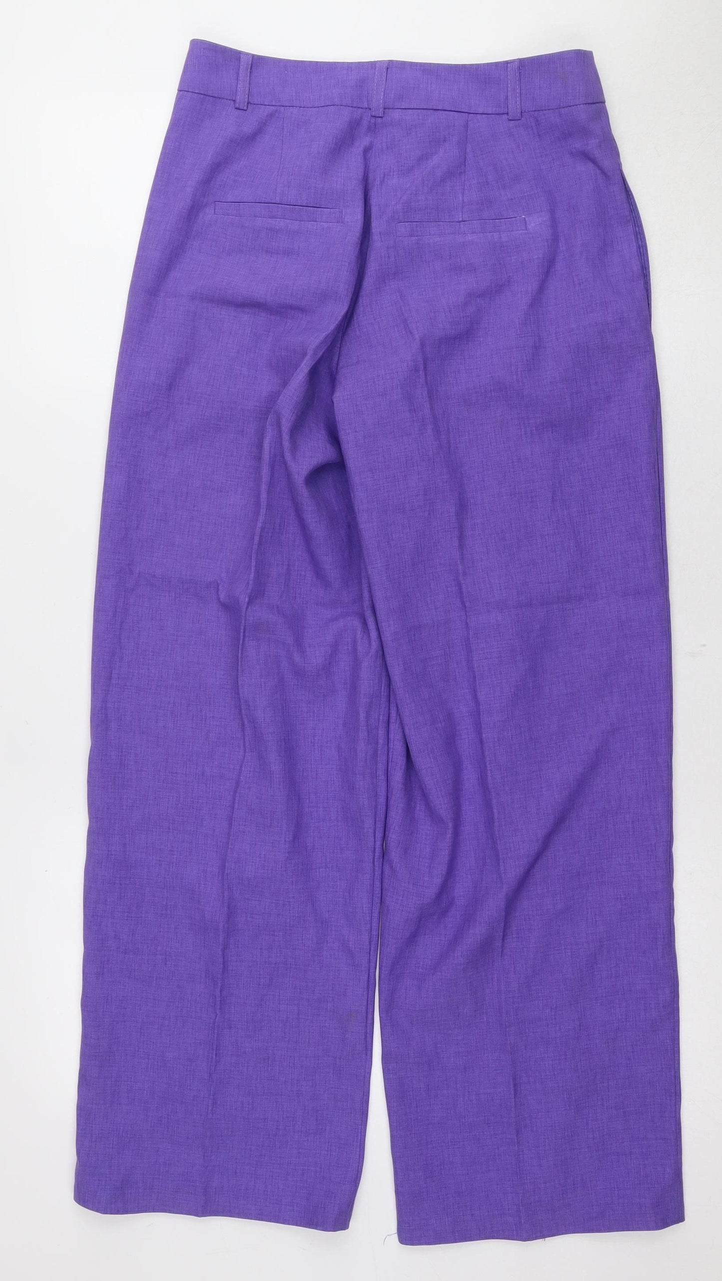 ASOS Women's Purple Wide-Leg Trousers Size 8