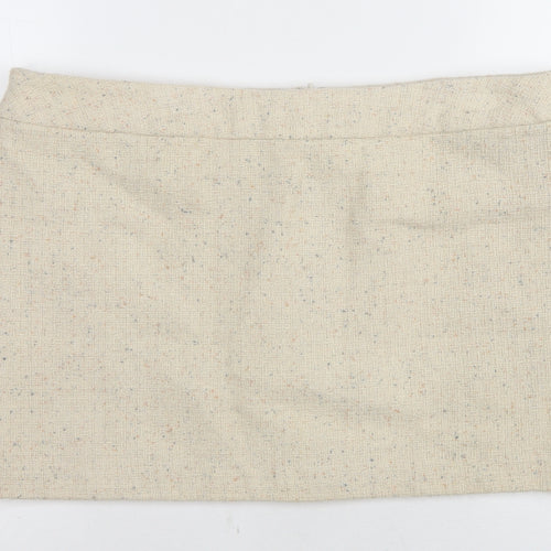 Warehouse Women's Beige Short Pencil Skirt, Size 16