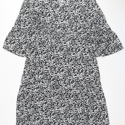 Zara Women’s Black Floral Dress in Size S