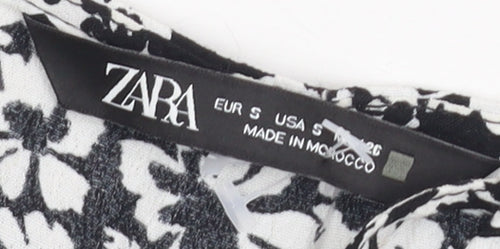 Zara Women’s Black Floral Dress in Size S