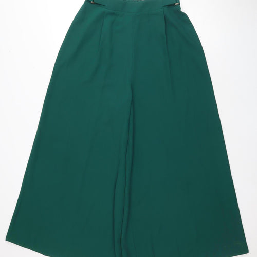 ASOS Women's Green Wide-Leg Trousers Size 10
