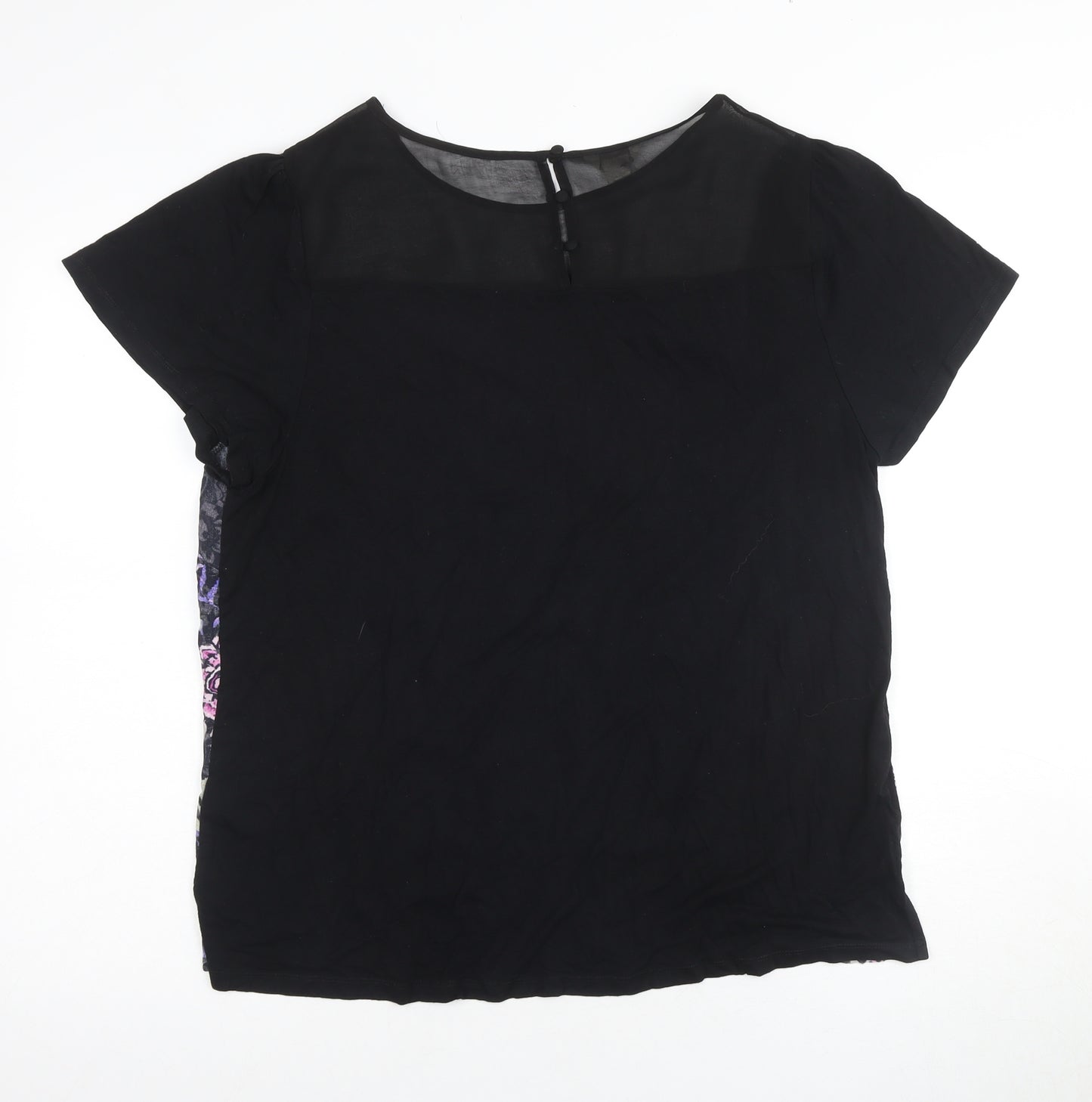 Monsoon Women's Black Floral Blouse, Size 18