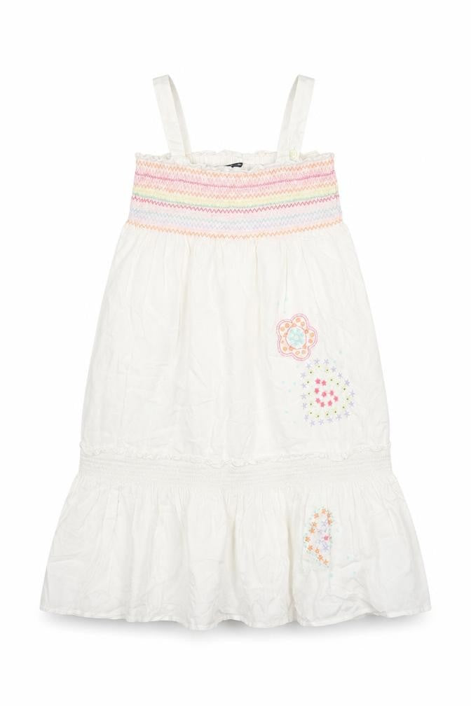 GAP Girls White Midi Cotton Dress 10-11Y Floral Summer