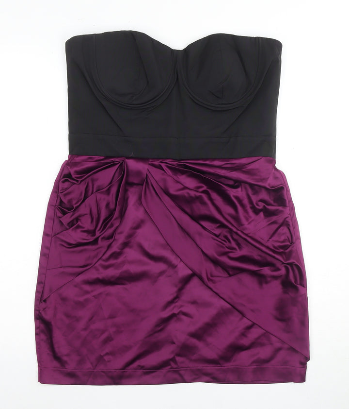 Lipsy Women's Multicoloured Bodycon Dress Size 14