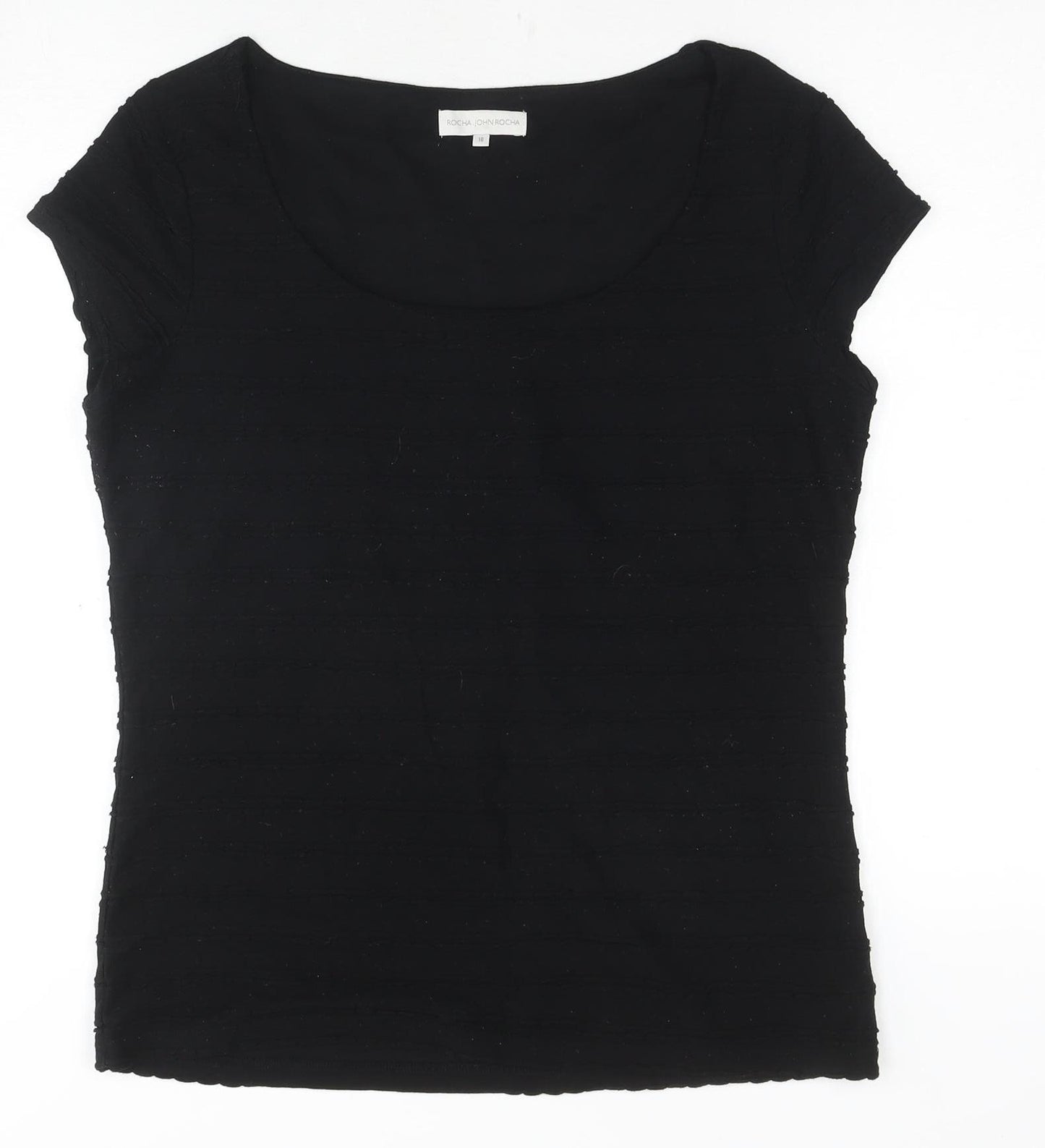 Rocha John Rocha Women's Black Basic Top Size 16