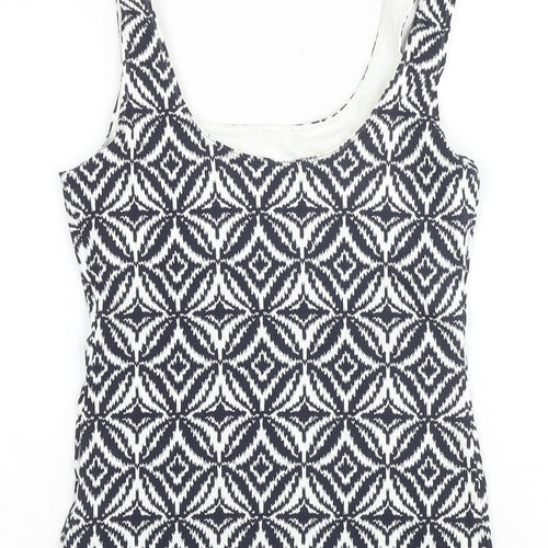 Banana Republic Women's Black Geometric Tank XS