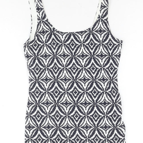 Banana Republic Women's Black Geometric Tank XS