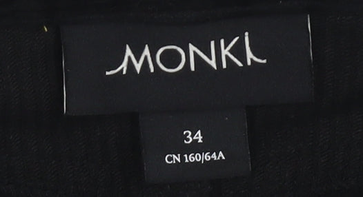Monki Women's Black Corduroy Skirt - Size 6