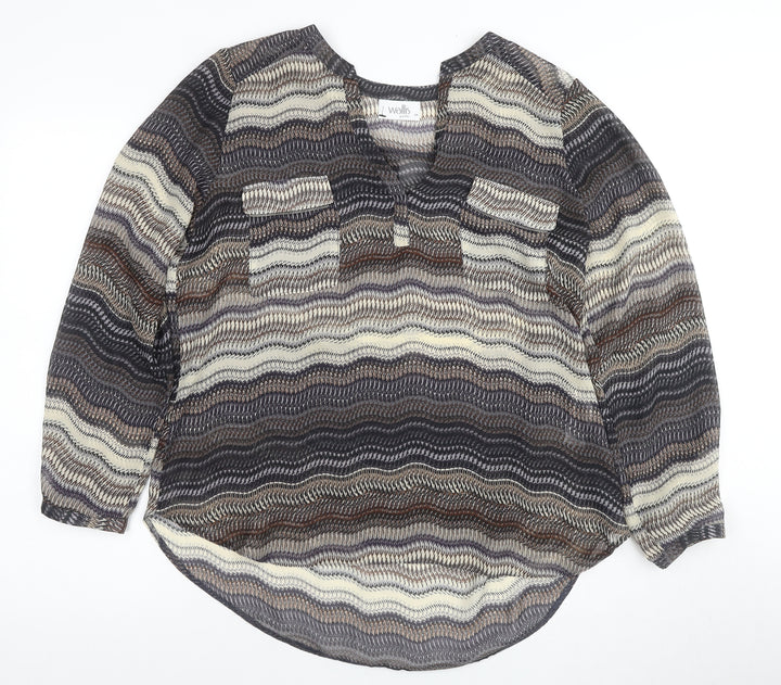 Wallis Petite Womens Multicoloured Tunic Blouse M