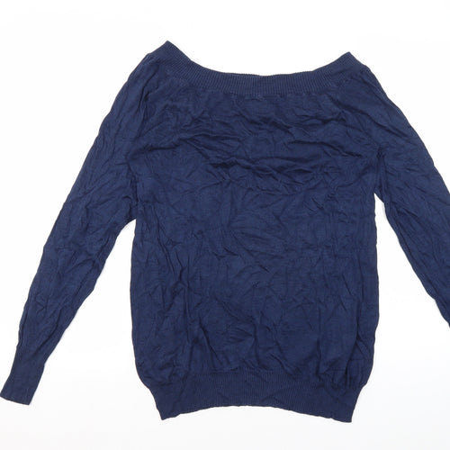 John Smedley Women's Blue Silk Pullover Jumper S