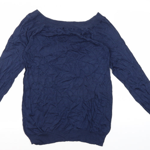 John Smedley Women's Blue Silk Pullover Jumper S