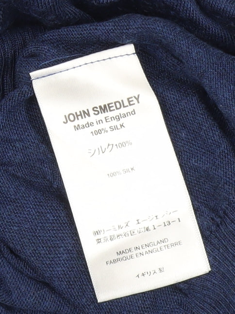 John Smedley Women's Blue Silk Pullover Jumper S