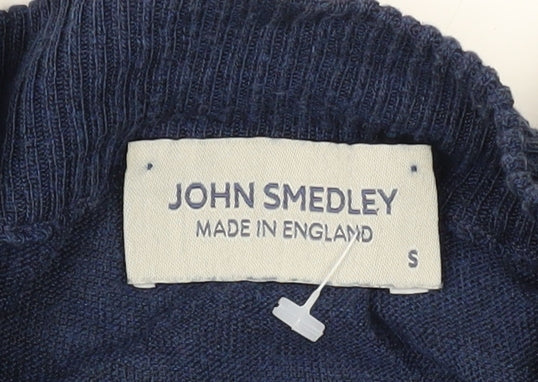 John Smedley Women's Blue Silk Pullover Jumper S