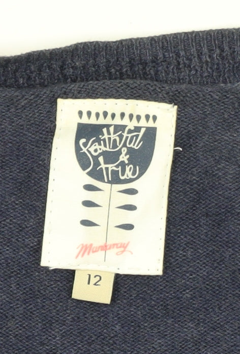 Faithful & True Women's Blue Cardigan Size 12