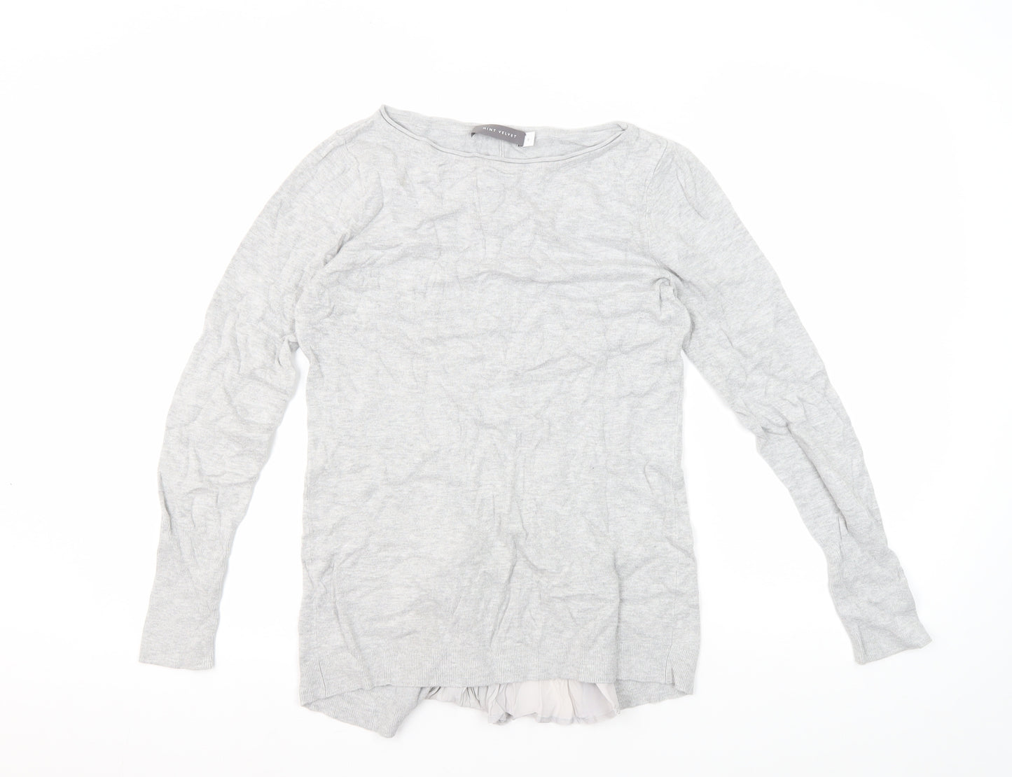 Mint Velvet Women's Grey Round Neck Jumper, Size 8