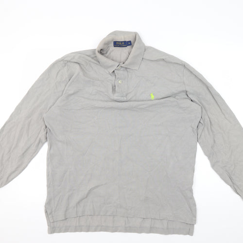 Polo Ralph Lauren Men's Grey Long Sleeve Polo M