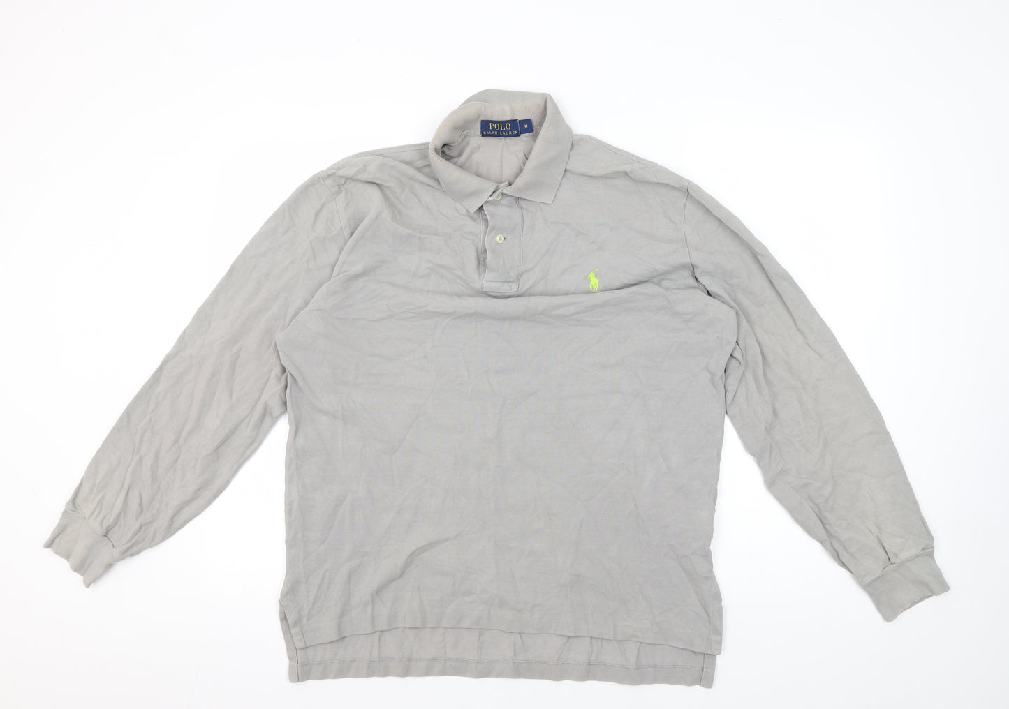 Polo Ralph Lauren Men's Grey Long Sleeve Polo M