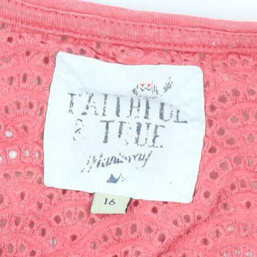 Faithful & True Women's Pink Camisole Tank, Size 16